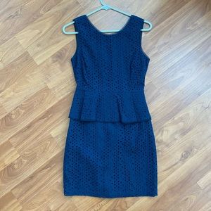 BCBG Paris Peplum Eyelet Dress Size 2